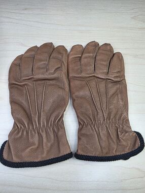 Wells Lamont Brown With Black Trim Leather Gloves Men’s Size XL